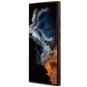 Guess 4G Didelis metalinis logotipas dėklas Samsung Galaxy S24 Ultra - rudas