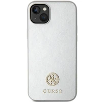 Guess GUHCP15MPS4DGPS iPhone 15 Plus 6.7" sidabrinis/sidabrinis kietas dėklas Strass Metalinis Logotipas