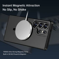 Rock Guard Touch Matte Series Magnetinis Dėklas telefonui Samsung Galaxy S25 pilkas