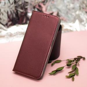 Smart Magnetic dėklas Motorola Moto G37, bordo