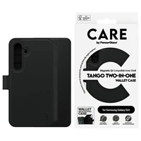 CARE by PanzerGlass Funkcija Tango 2in1 Piniginės tipo dėklas Samsung Galaxy S24 - juodas