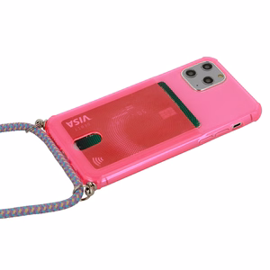 DIRŽELIS Fluo dėklas Iphone 12 Mini Rožinis