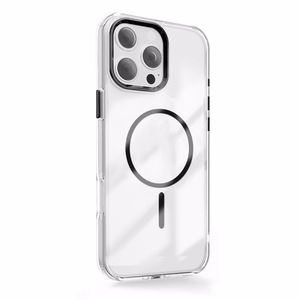 Clear Thin Mag dėklas for iPhone 16 Pro Max 6,9" juodas