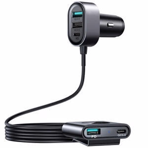 Įkroviklis automobilinis Joyroom (JR-CL05) (2xPD ; 2xQC3.0) (75w 1.5M) juodas