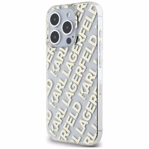 Karl Lagerfeld IML Fullover Logo dėklas telefonui iPhone 15 Pro Max - auksinis