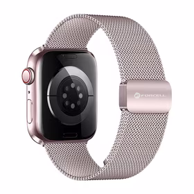 FORCELL F-DESIGN FA14 magnetinis nerūdijančio plieno dirželis APPLE laikrodžiui 38 / 40 / 41 mm rožinis