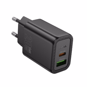 Įkroviklis Hoco N61 (1xUSB-C;1xUSB 20W) juodas