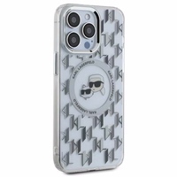 Karl Lagerfeld IML Monogram Karl & Choupette Head MagSafe dėklas iPhone 15 Pro Max - skaidrus