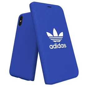 Adidas OR knygos tipo dėklas Canvas dėklas iPhone X/Xs - mėlynas