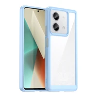Dėklas telefonui Xiaomi Redmi Note 13 5G su gelio rėmeliu - mėlynas