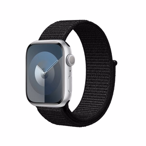 Crong Nylon Reflex Sport dirželis, skirtas Apple Watch 38 / 40 / 41 / 42 mm, juodas