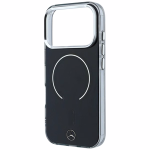 Mercedes Double Layer Iconic Logo dėklas, skirtas iPhone 18 Pro Max / 17 Pro Max, suderinamas su MagSafe – juodas
