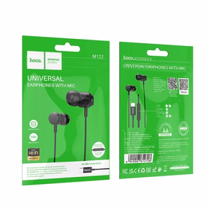 Проводные наушники-вкладыши USB C Hoco M122 чёрные