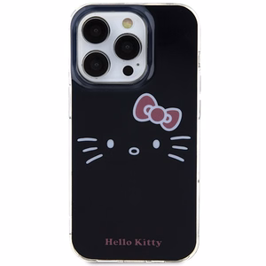 Hello Kitty IML katės veido dėklas telefonui iPhone 14 Pro - juodas