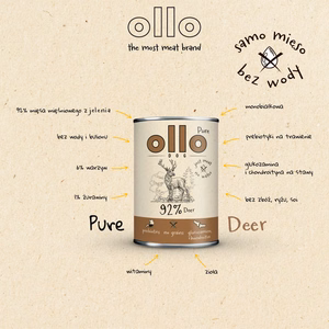 OLLO Pure Elnias – šlapias šunų maistas – 850 g