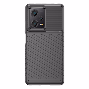 Thunder Case dėklas Xiaomi Redmi Note 12 Pro+ silikoninis šarvuotas dėklas juodas