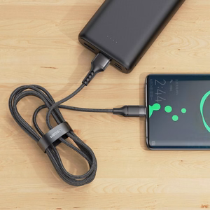 VEGER kabelis USB A į Type C PD 5A 100W AC03 1,2 m juodas