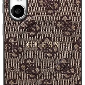 Guess 4G Ring Classic Logo Magnetinis dėklas telefonui Samsung Galaxy S25 FE - ruda