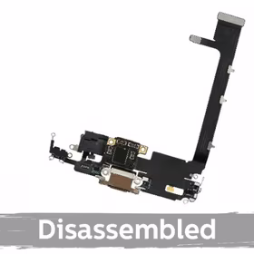 Įkrovimo jungtis suderinama su iPhone 11 Pro Max su Flex / Su IC / matinis auksinis / (100% originali / Naudota)