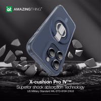 Amazing Thing Titan Pro Mag žiedo laikiklio dėklas 10FT IP156.1PTRBU Iphone 15 Pro tamsiai mėlyna