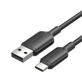 USB 2.0 A į USB-C 3A kabelis Vention CTQBH 2M (juodas)