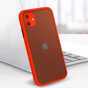 Vennus Color Button Bumper dėklas telefonui Samsung Galaxy A20S raudonas