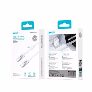 BWOO 240W pintas kabelis USB-C - USB-C BO-X317C-C 1m baltas