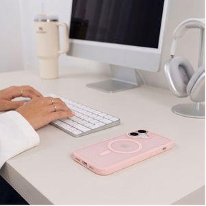 Tech-Protect BasicMag MagSafe dėklas, skirtas iPhone 17 – matinis rožinis