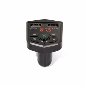 Automobilinis įkroviklis Maxlife "MXFT-02" juodas 3.1A (2xUSB / FM moduliatorius / USB laikmena)