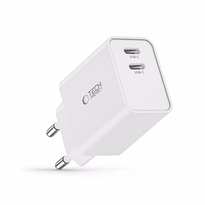 Tech-Protect C35W įkroviklis 2x USB-C PD 35W - baltas