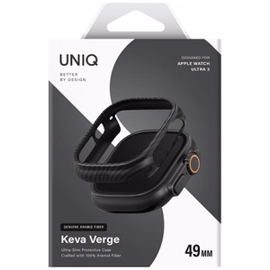 Uniq Keva Verge Dėklas for Apple Watch 49mm - juodas