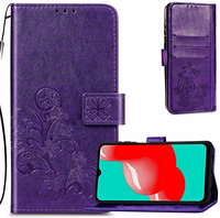 Dėklas Flower Book Samsung A226 A22 5G violetinis