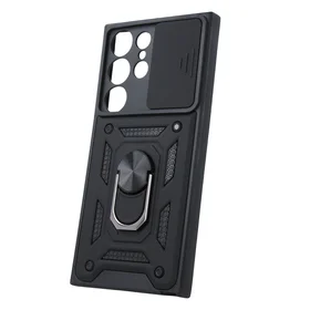 Defender Slide dėklas telefonui Samsung Galaxy S23 Ultra juodas
