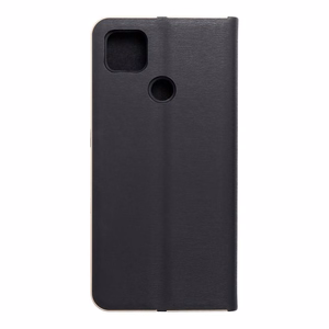 LUNA Book Gold dėklas telefonui Xiaomi Redmi 9C / 9C NFC juodas