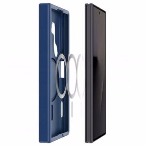 DUX DUCIS YIND dėklas, suderinamas su MagSafe, skirtas SAMSUNG Z Fold 8, tamsiai mėlynas
