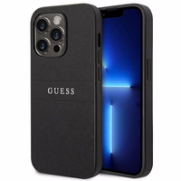 Guess Saffiano dirželis dėklas telefonui iPhone 14 Pro - juodas