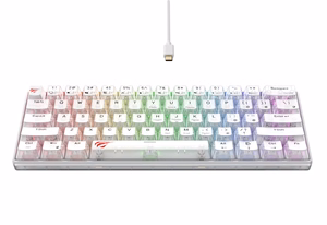Havit KB903L - žaidimų klaviatūra (skaidri balta)