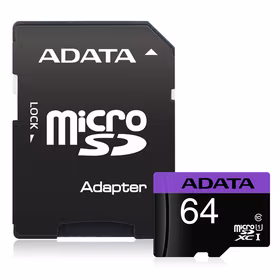 ADATA 64GB, microSDHC, Class 10 UHS-I Klasės 10