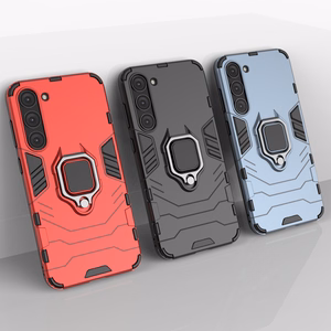 Ring Armor dėklas Samsung Galaxy S23+ šarvuotas dangtelis magnetinis laikiklis žiedas juodas
