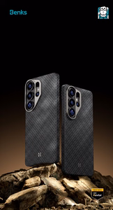 Benks Magnetic Armor Air Armor Grid Kevlar Dėklas Metal Frame 600D (E049) for Samsung Galaxy S26 Plus juodas