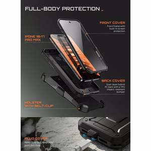 Supcase Unicorn Beetle Pro dėklas iPhone 18 Pro Max / 17 Pro Max – juodas