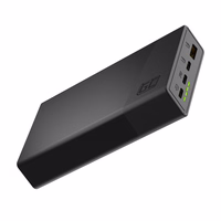 žalias Cell PowerPlay20s - išorinė baterija 20000 mAh with USB-A QuickCharge 3.0 and 2x USB-C Power Delivery 22.5W (juodas)