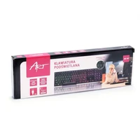 ART wire keyboard USB A QWERTY with light AK-49 black
