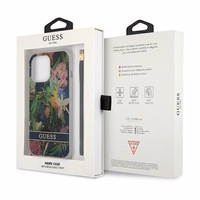 Guess GUHCP13LHFLSB iPhone 13 Pro / 13 6.1" mėlynas/mėlynas kietas dėklas Gėlių Dirželis
