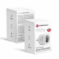FORCELL F-ENERGY EU02 išmanusis kištukas 230V su WiFi, programuotoju ir Tuya/Amazon Alexa palaikymu - baltas