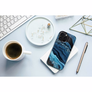 FORCELL F-PROTECT Mirage, karinio standarto išbandytas dėklas telefonui su MagSafe, skirtas IPHONE 15 PRO MAX, gilios jūros spalvos