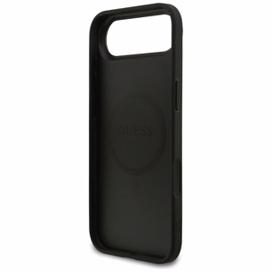 Guess Saffiano Classic Logo Magnetinė dėklas telefonui iPhone Air - juoda