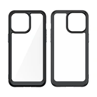 Sustiprintas dėklas su lanksčiu rėmeliu iPhone 15 Pro Outer Space - raudonas