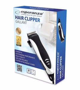 Esperanza EBC005S – plaukų kirpimo mašinėlė, juoda / balta