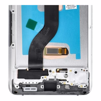 LCD ekranas SAMSUNG S20 Plus baltas SOFT OLED su rėmeliu